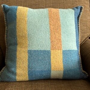 Anthropologie Anderson Wool Blend pillows (2) 18' x 18" Dark Turquoise